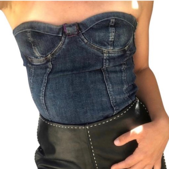Dolce & Gabbana Denim Bustier - Picture 1 of 4